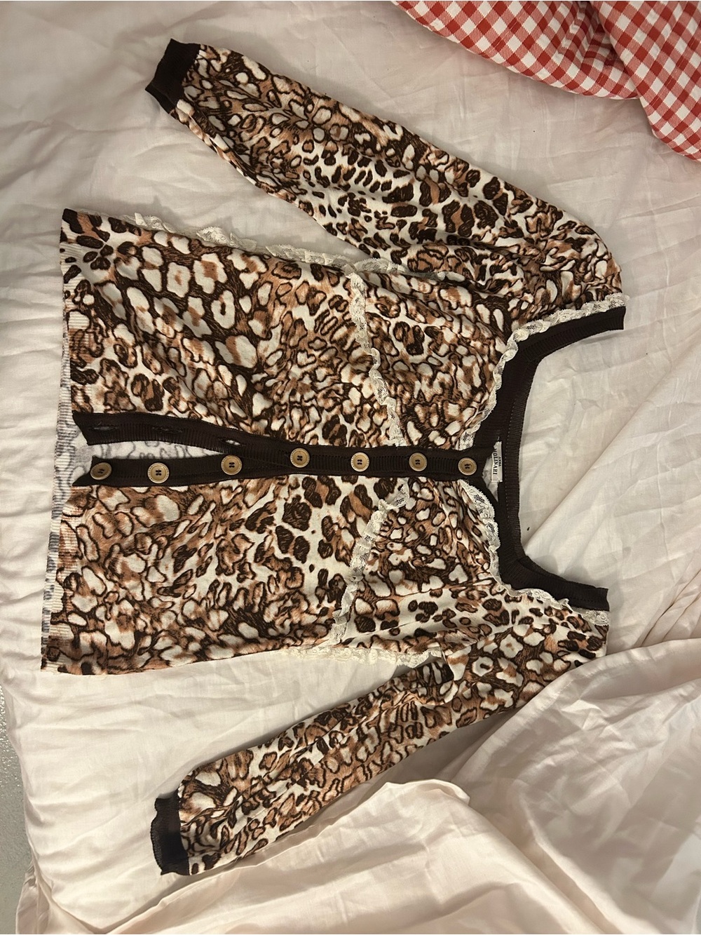 Anna Molinari Leopard-Print cardigan in Brown and Cream